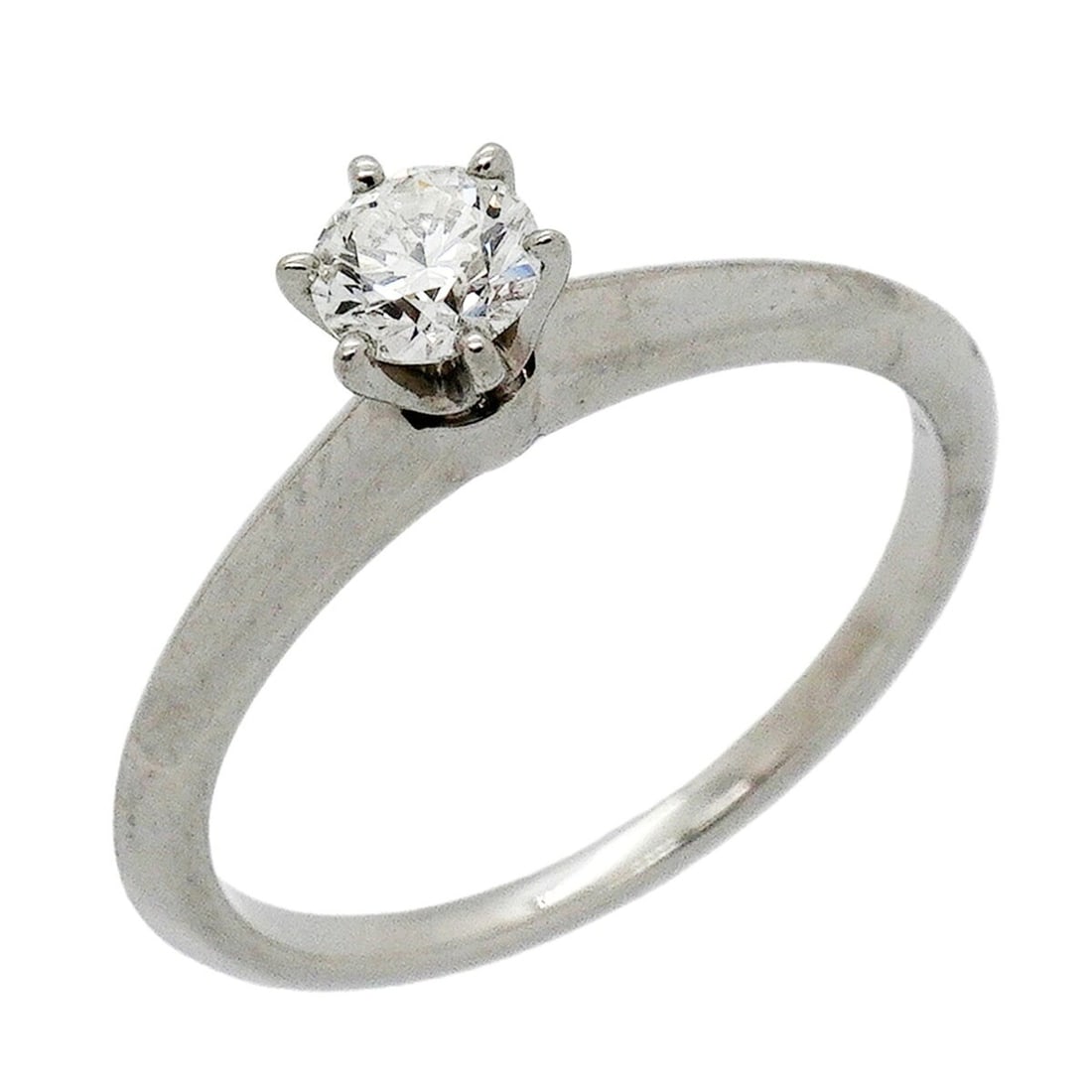 Tiffany & Co. Solitaire Ring, 1PD (One Diamond), Pt950 Platinum, 0.29ct Diamond, Size 12.5 (Women's): --- Catalog ---Category: SizeJP Size: 12.5US Size: 6.5Category: DesignType: Band ringStone: DiamondGender: WomenMaterial: Platinum 950Category: GeneralBrand: Tiffany--- Item List ---Section: Condition
