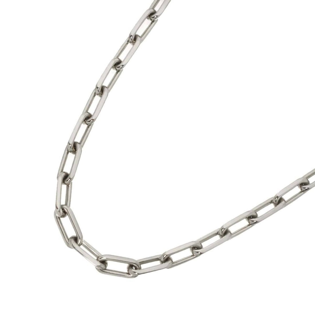 Cartier Santos de Medium Necklace, 56cm, 18K WG (White Gold 750): --- Catalog ---Category: SizeNeck Circumference: 56 cm / 22.04''Category: DesignGender: Men,WomenMaterial: White gold (18K)Necklace Type: NecklaceCategory: GeneralBrand: Cartier--- Item List ---Sectio