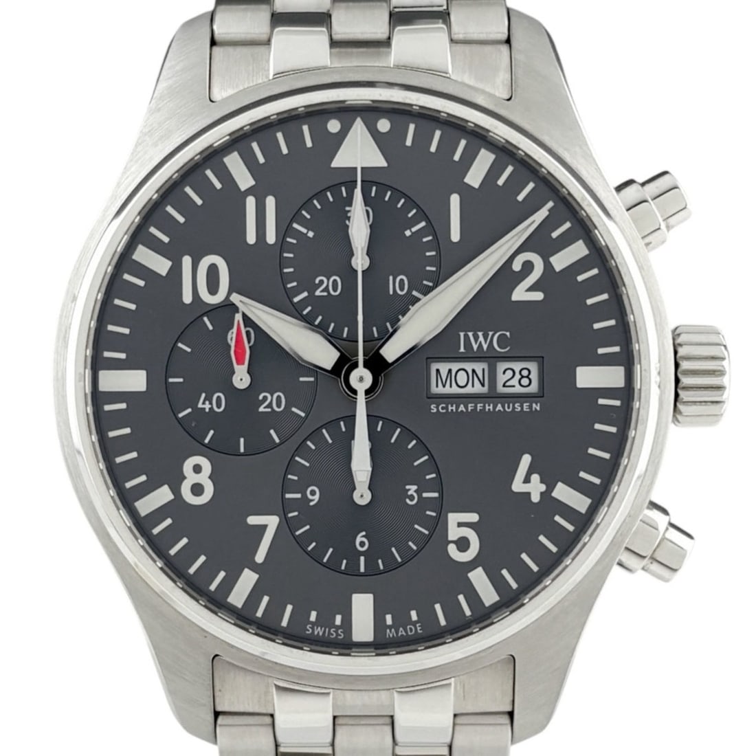 International Watch Company (IWC) Pilot's Spitfire IW377719, Stainless Steel Automatic Watch, Gray, (1 of 20)