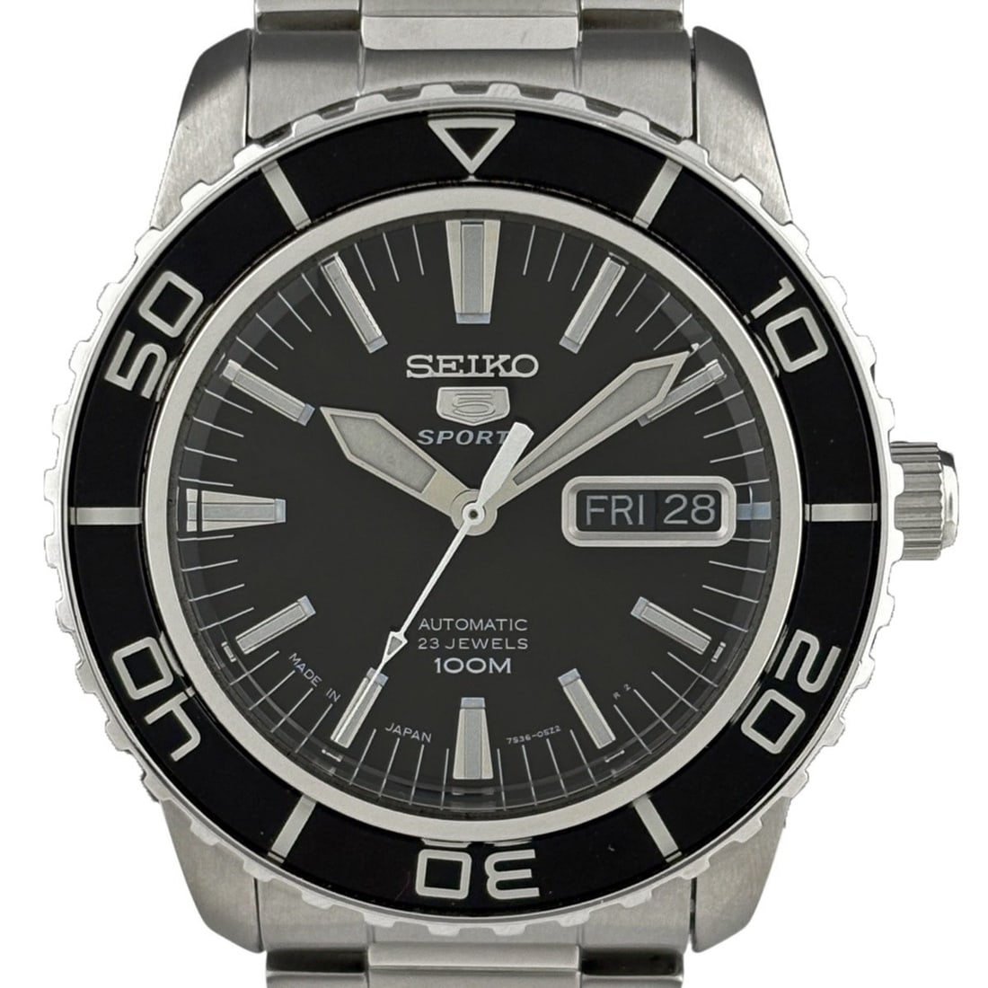 Seiko SEIKO 5 Sports 7S36-04N0 Watch, Stainless Steel, Automatic, Black, Men's: --- Catalog ---Category: SizeWrist Size: 16.5cm / 6.49''Case Diameter: 42mm / 1.65''Category: DesignType: WristwatchGender: MenColor (Dial): BlackMaterial (Band): Stainless steelMaterial (Case): Stain