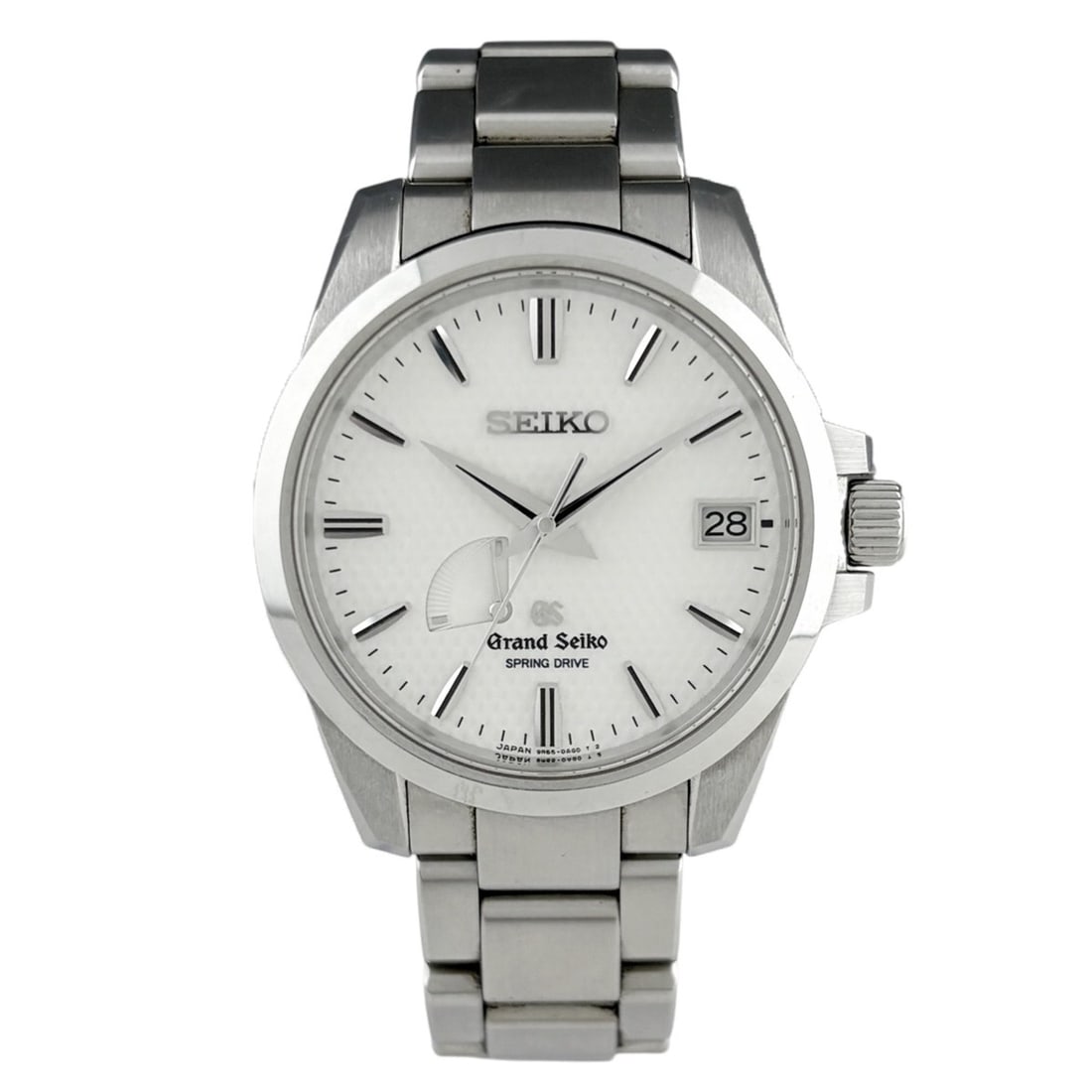 Seiko Grand 9R65-0AG1 SBGA025 Watch, Stainless Steel, Spring Drive, White, Men's: --- Catalog ---Category: SizeWrist Size: 17cm / 6.69''Case Diameter: 39mm / 1.54''Category: DesignType: WristwatchGender: MenColor (Dial): WhiteMaterial (Band): Stainless steelMaterial (Case): Stainle
