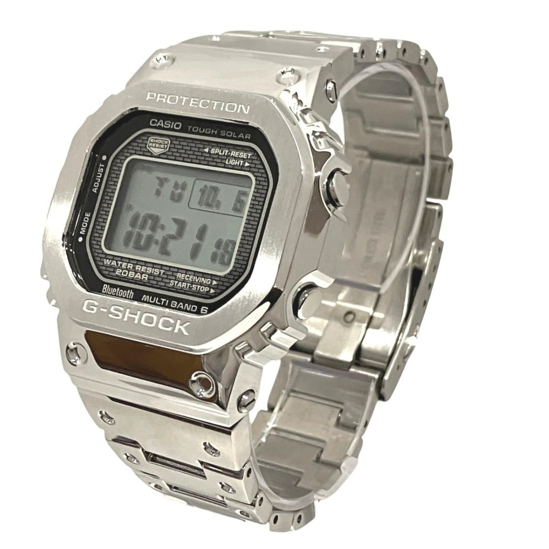 Casio G-SHOCK Full Metal Watch, Total Weight 160.4g, Stainless Steel, Radio-Controlled Solar: --- Catalog ---Category: SizeWrist Size: 19cm / 7.48''Case Diameter: 43mm / 1.69''Category: DesignType: WristwatchGender: MenMaterial (Band): Stainless steelMaterial (Case): Stainless steelCategory: G