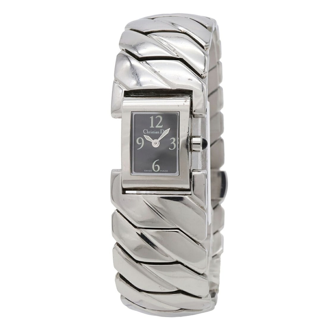 Christian Dior Art Deco Black Dial Stainless Steel Women's Quartz Watch D72-100: --- Catalog ---Category: SizeWrist Size: 17cm / 6.69''Case Diameter: 14mm / 0.55''Category: DesignType: WristwatchGender: WomenColor (Dial): BlackMaterial (Band): Stainless steelMaterial (Case): Stain