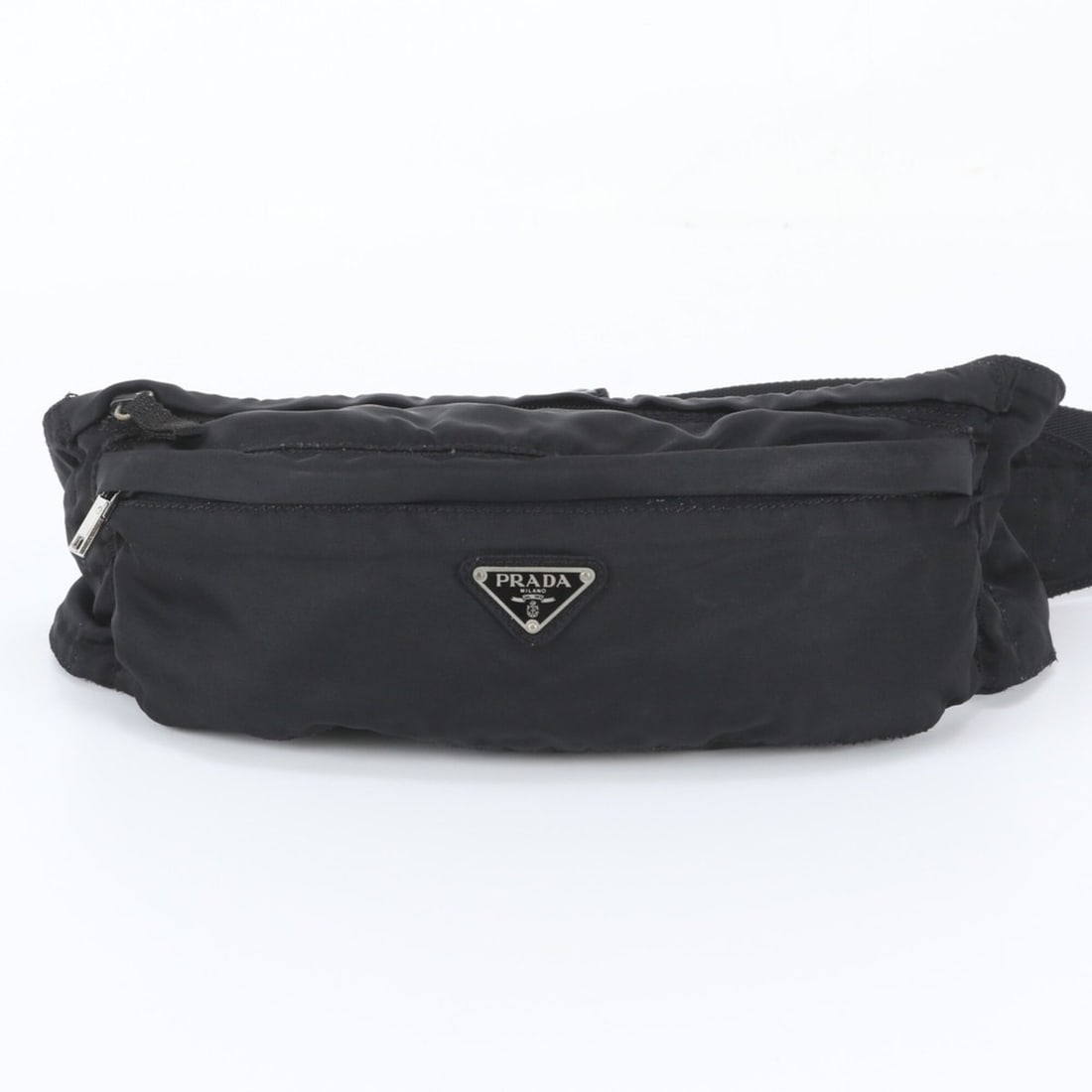 Prada Tessuto Nylon Triangle Logo Body Bag (Waist Pouch/Shoulder Bag) for Men: --- Catalog ---Category: SizeSize (HxWxD): 10cm x 28cm x 7cm / 3.93'' x 11.02'' x 2.75''Category: DesignType: Pouch, Shoulder bag, Sling bagColor: BlackGender: MenCategory: GeneralBrand: PradaCountry 