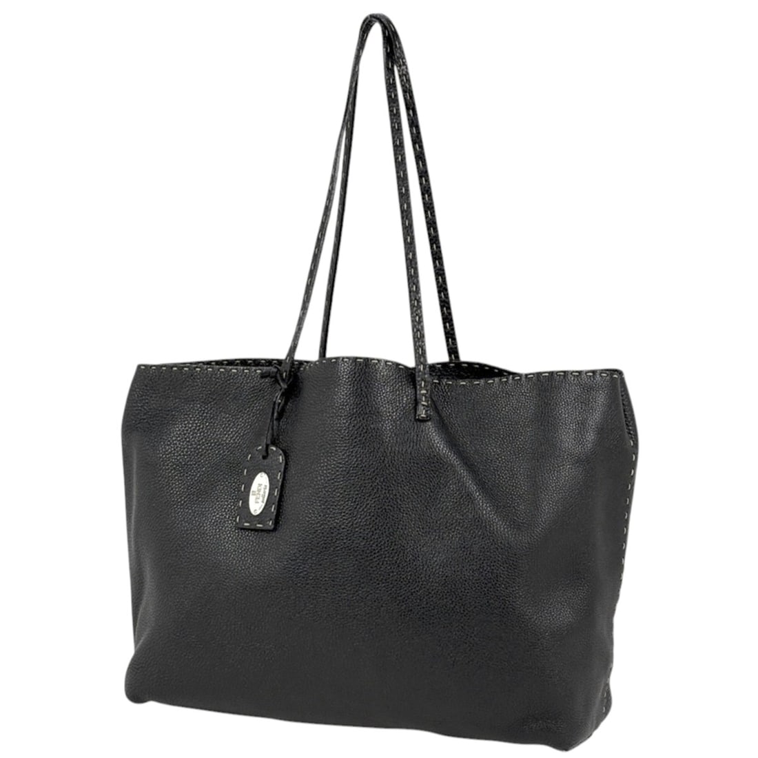 Fendi Selleria Leather Tote Bag, Black, 8BH126, Women's: --- Catalog ---Category: SizeSize (HxWxD): 27cm x 35cm x 13cm / 10.62'' x 13.77'' x 5.11''Category: DesignType: Tote bagColor: BlackGender: WomenMaterial: Leather Category: GeneralMPN: 8BH126Brand: Fe