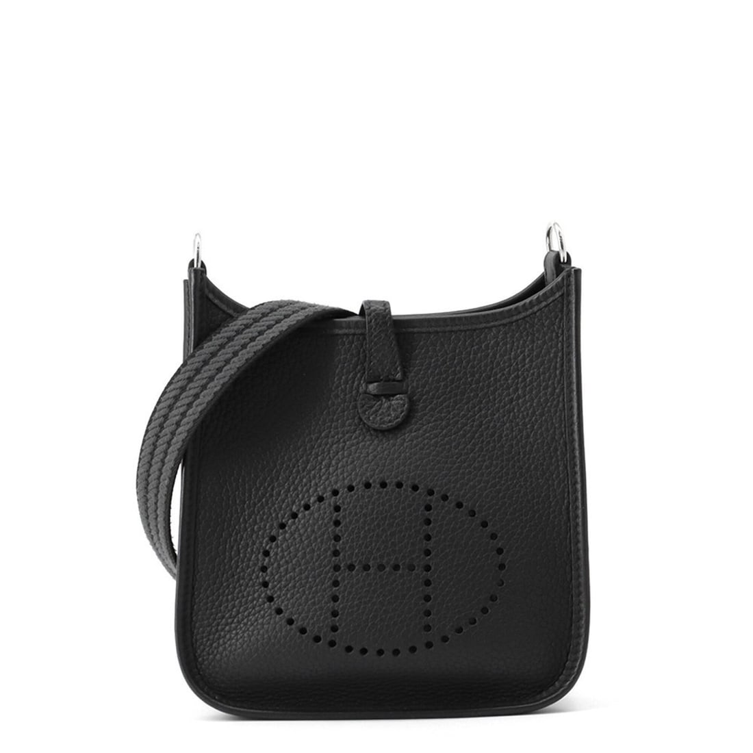 Hermes Evelyne TPM Amazon Sangle Cordage Black Gris Misty Taurillon Clemence W Stamp Handbag Women's: --- Catalog ---Category: SizeSize (HxWxD): 19cm x 16cm x 5.5cm / 7.48'' x 6.29'' x 2.16''Category: DesignType: Shoulder bagColor: Black, GrayGender: WomenMaterial: Taurillon clemence leather Category: