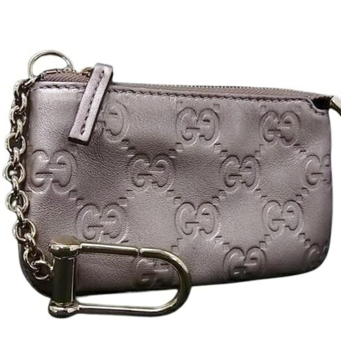 GUCCI Wallet/Coin Case, Shima 233183, Light Metallic Purple Leather, Women's Coin Purse: --- Catalog ---Category: SizeSize (HxWxD): 7cm x 12cm / 2.75'' x 4.72''Category: DesignType: Coin purse/coin caseColor: Light purple, MetallicGender: WomenClosure: ZipperMaterial: Leather Category: Ge