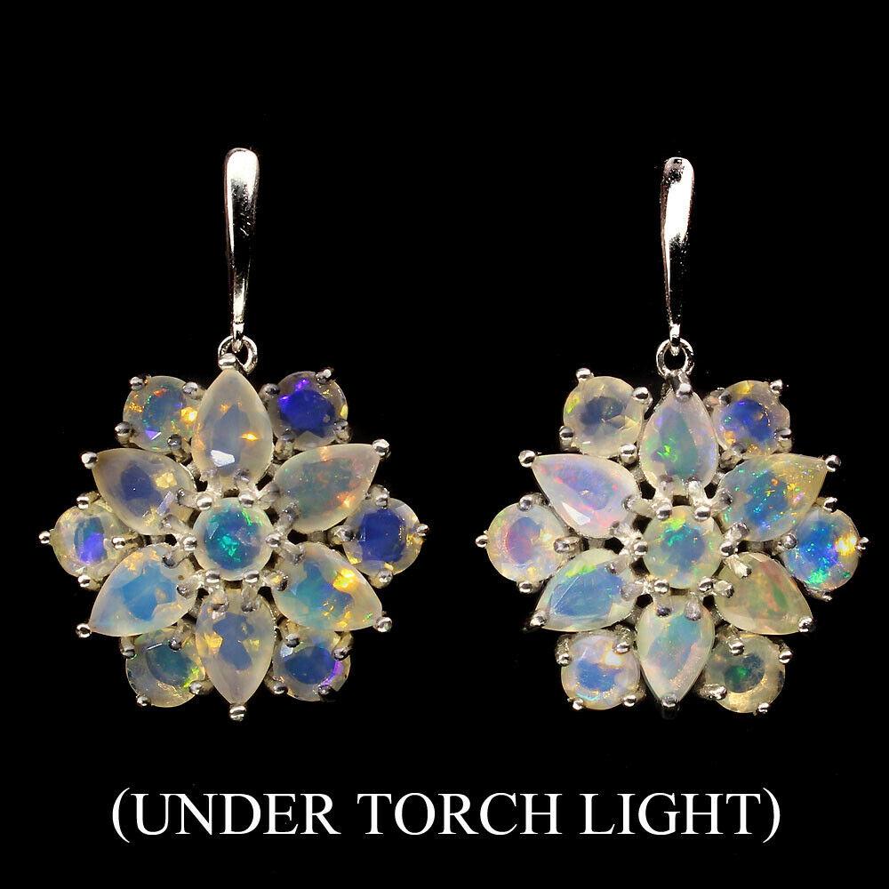 925 Sterling Silver Natural Opal Star Cluster Design (1 of 3)