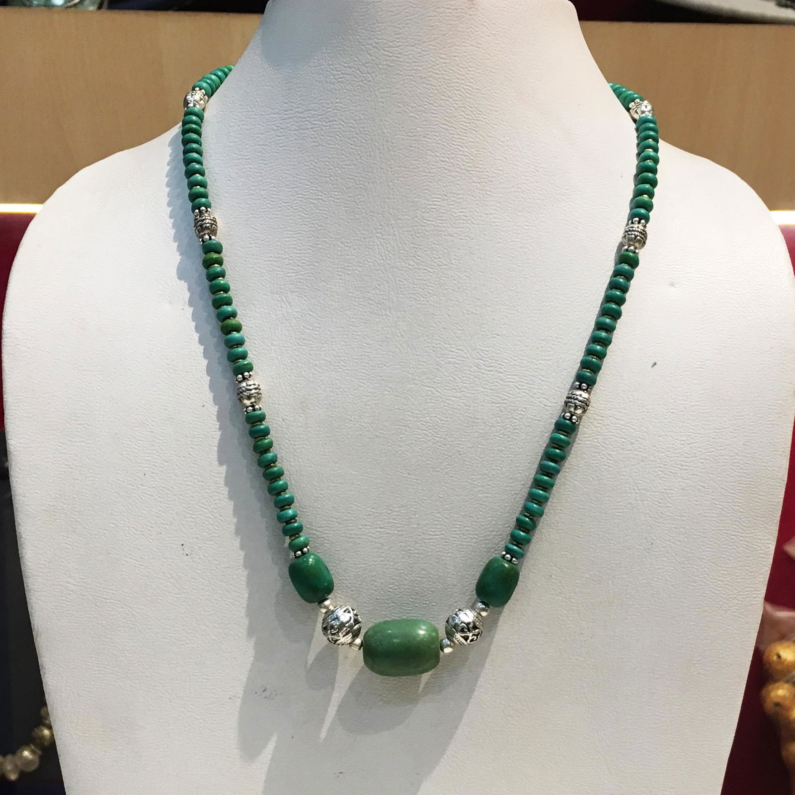 Tibetan handmade Turquoise Ethnic Beaded Necklace (1 of 1)