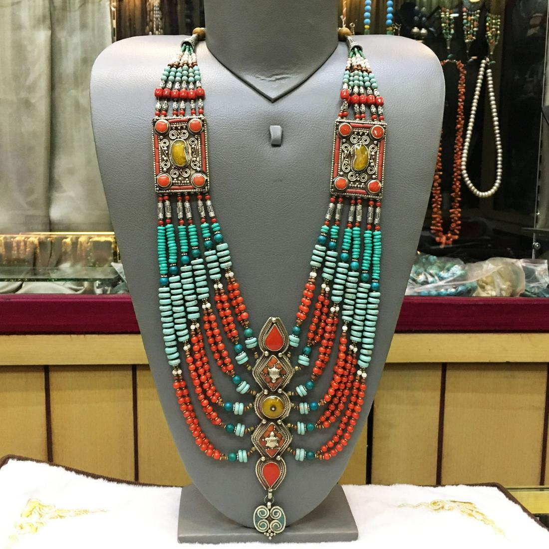 THE BEAUTY OF THE HIMALAYAS NECKLACE: Our new Tibetan necklace is handmade in Kathmandu, Nepal.