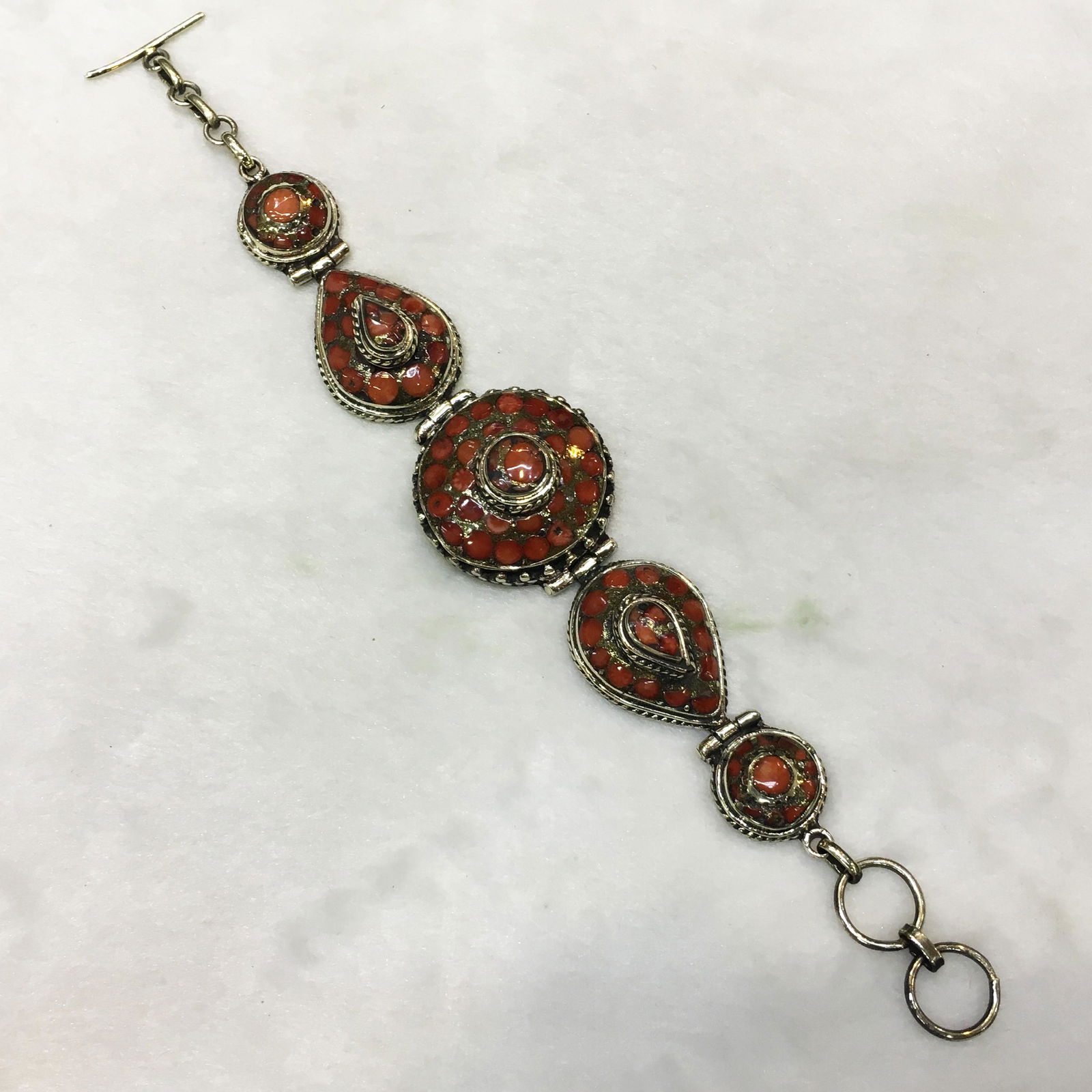 Tibetan Handmade Coral Beautiful Bracelet (1 of 2)