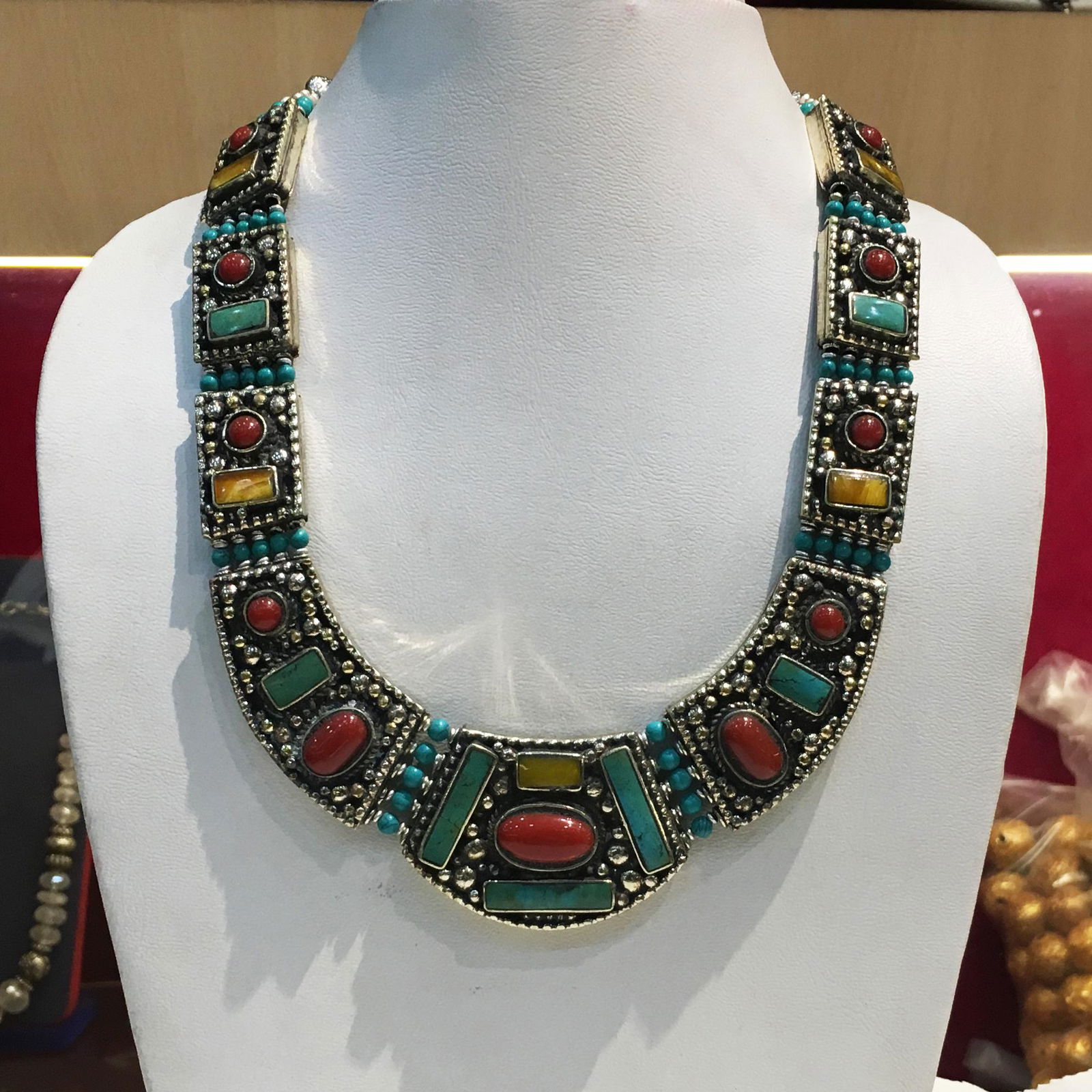 Vintage Artisan Vintage Handmade Turquoise Necklace (1 of 1)