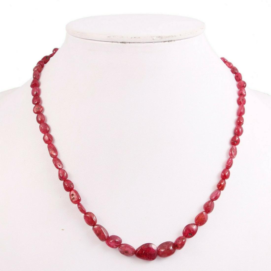 Natural Burma Red Spinel Necklace 7 To 14 MM 121.75CT (1 of 2)