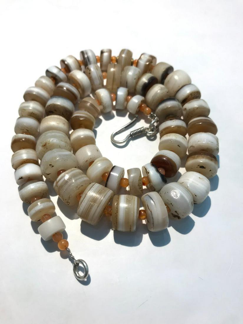 Ancient Disk Agate Bead Strand Burma (1 of 6)