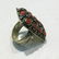 Tibetan Coral Hand Carved Antique Old Ring - 11MM - 2