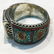 Gypsy Tibetan Designer Turquoise & Coral Bangle - 3