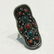 Tibetan Turquoise Hand Carved Antique Old Ring - 9.5MM