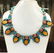 Tibetan Natural Turquoise & Amber Handmade Necklace