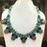 Tibetan Turquoise & Coral Handmade Chokar Beaded