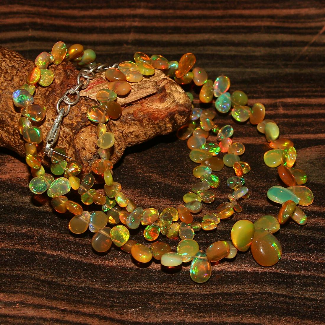 Natural Ethiopian Welo Fire Opal Almonds Pear Shape (1 of 3)