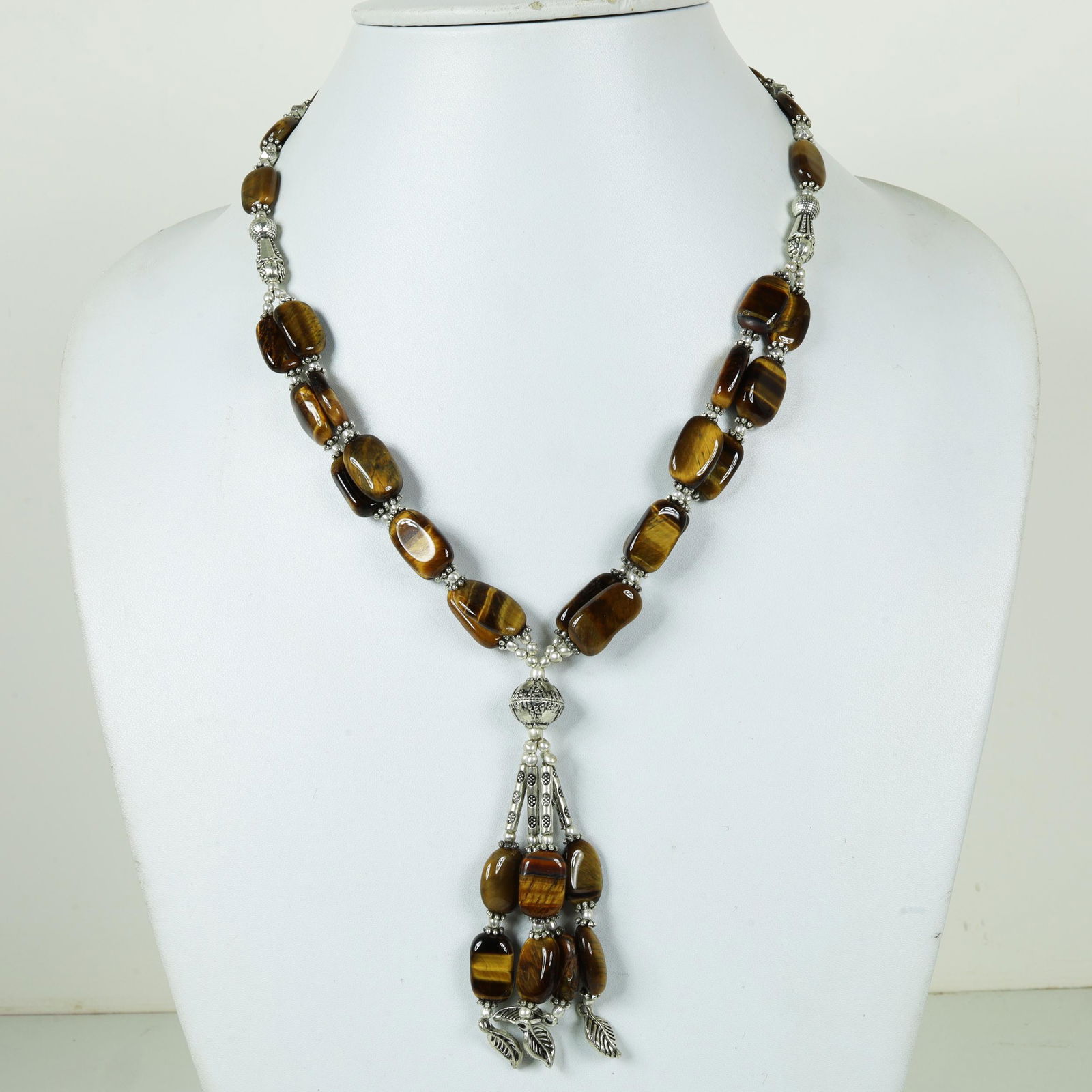 Natural Tiger Eye Handmade beaded Necklace (1 of 3)