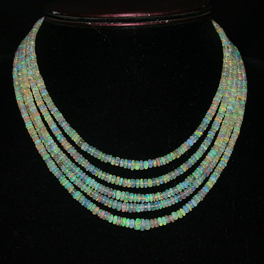 230Crt Natural Ethiopian Welo fire Opal Necklace (1 of 3)