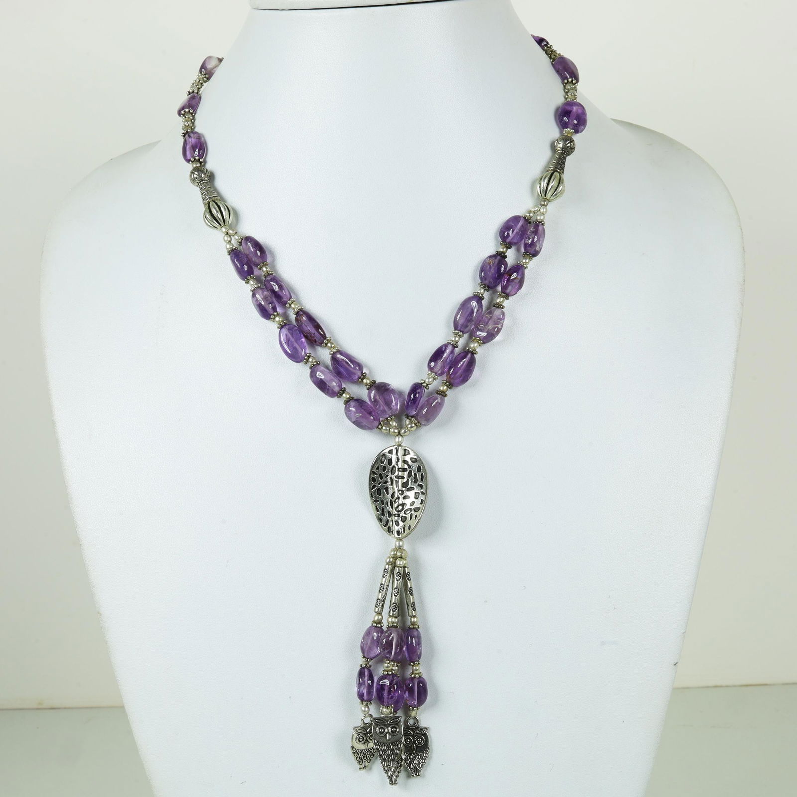 Natural Amethyst Handmade beaded Necklace (1 of 4)