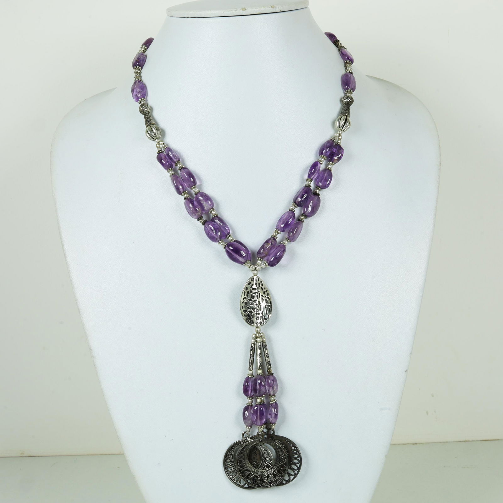 Natural Amethyst Handmade beaded Necklace (1 of 3)