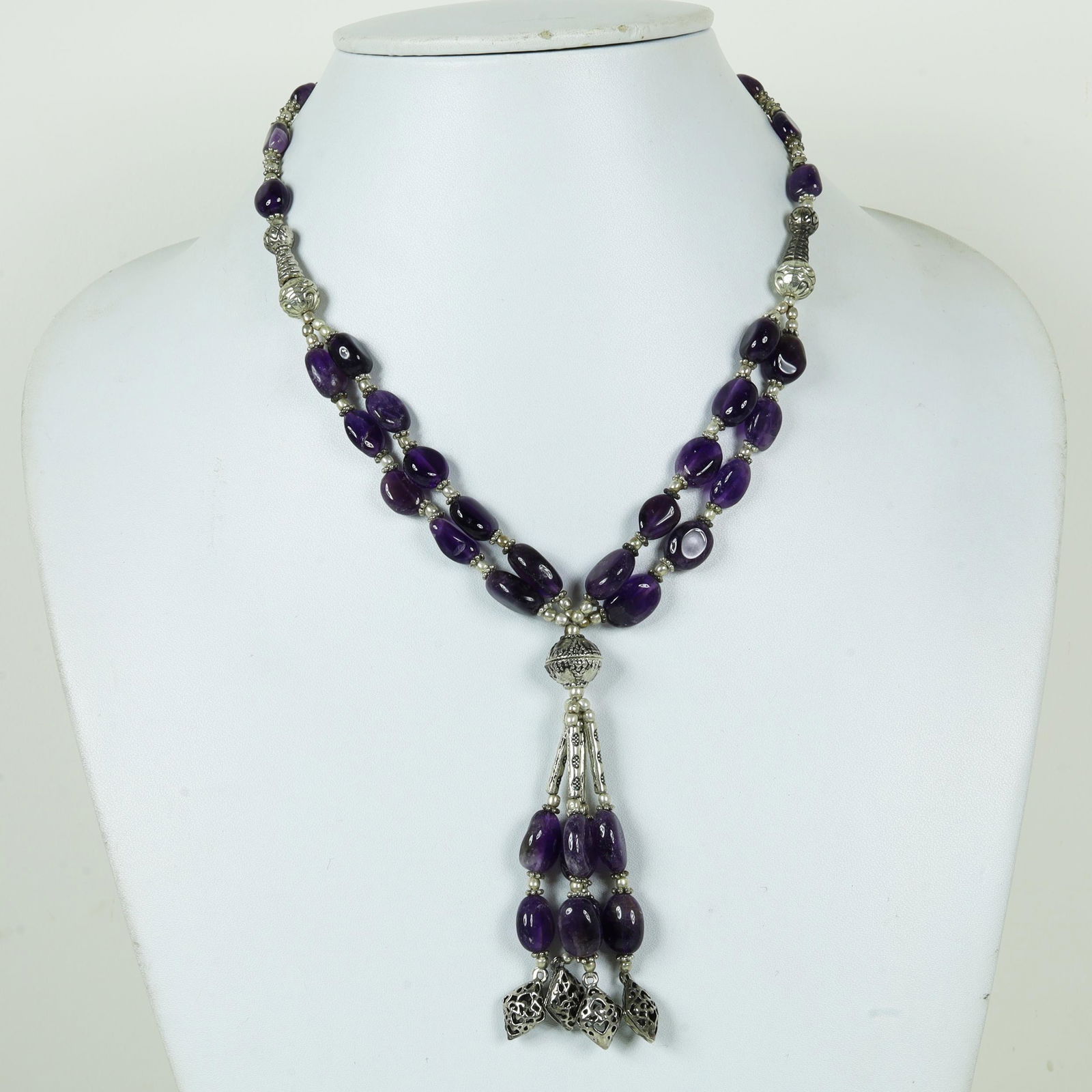 Natural Amethyst Handmade beaded Necklace (1 of 3)