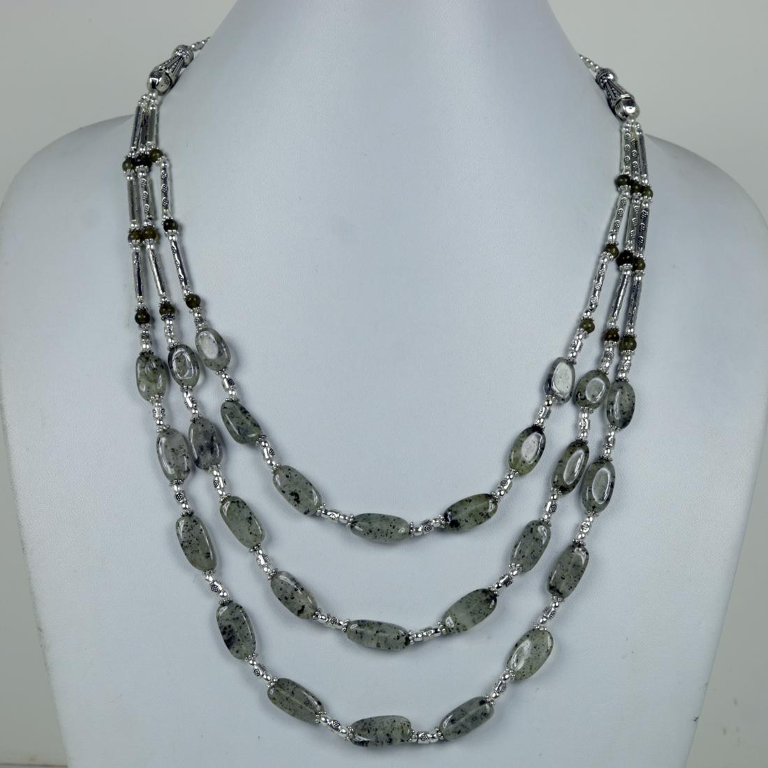 Natural Rutile Handmade Metal Beaded Necklace: “Indian Choker Necklace Set Silver Oxidised High Quality Boho Jewellery.This beautiful necklace set looks perfect with indian , western and indo-western dresses. Perfect to club it with the six yard