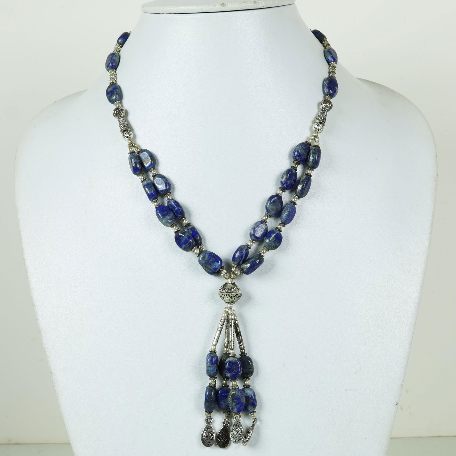 Natural Lapis Handmade beaded Necklace (1 of 3)