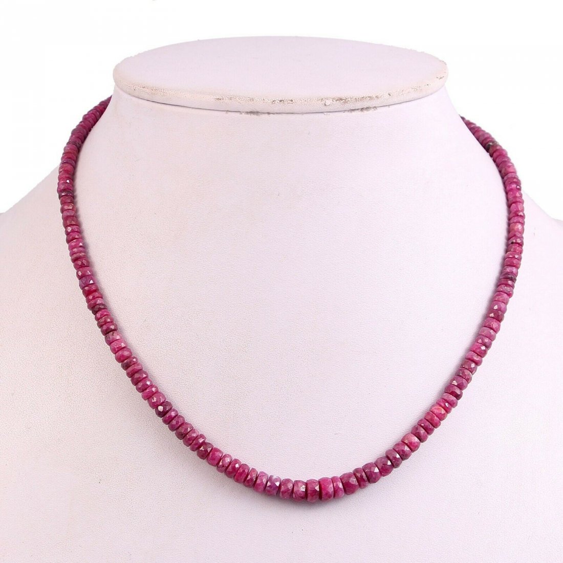 Natural Ruby Beads Necklace Rondelle 3 to 6 MM (1 of 2)