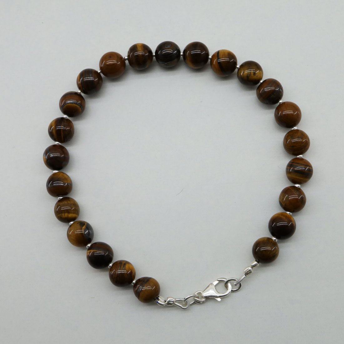Brazil Natural Tiger eye Hand Made Silver Bracelet (1 of 4)