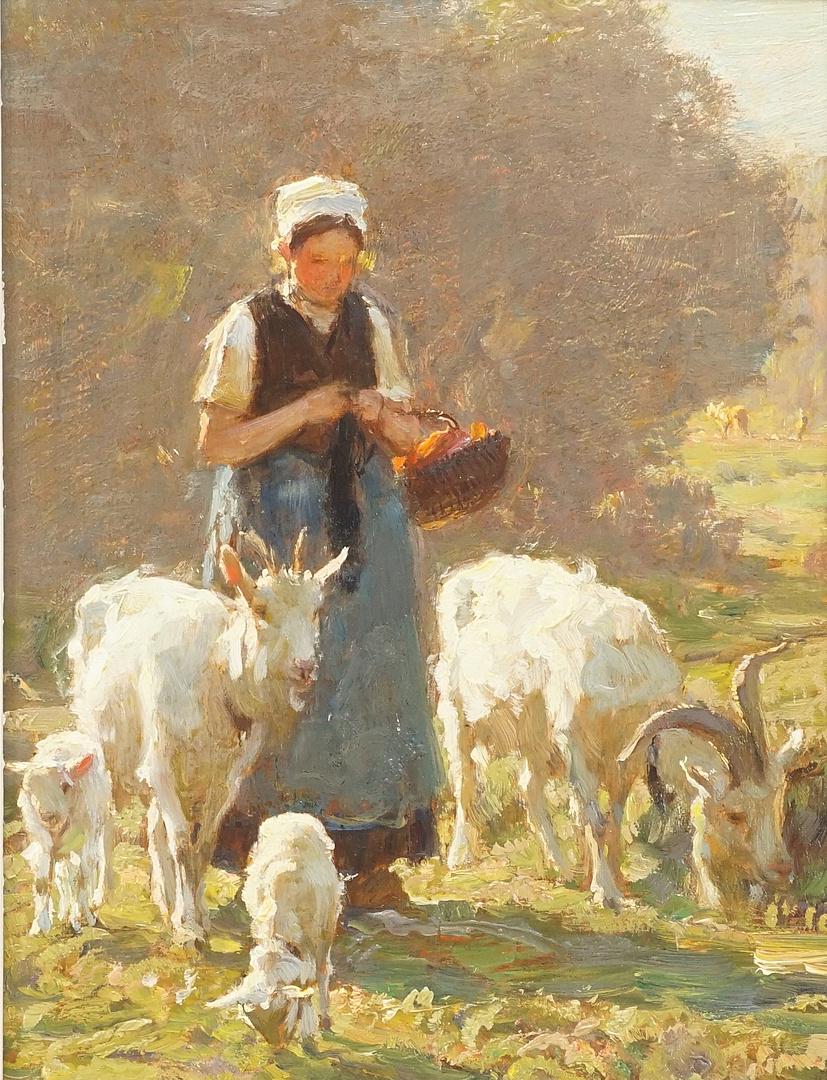 Julius Paul Junghanns (1876-1958), "Ziegenhirtin" (Goatherd) (1 of 4)