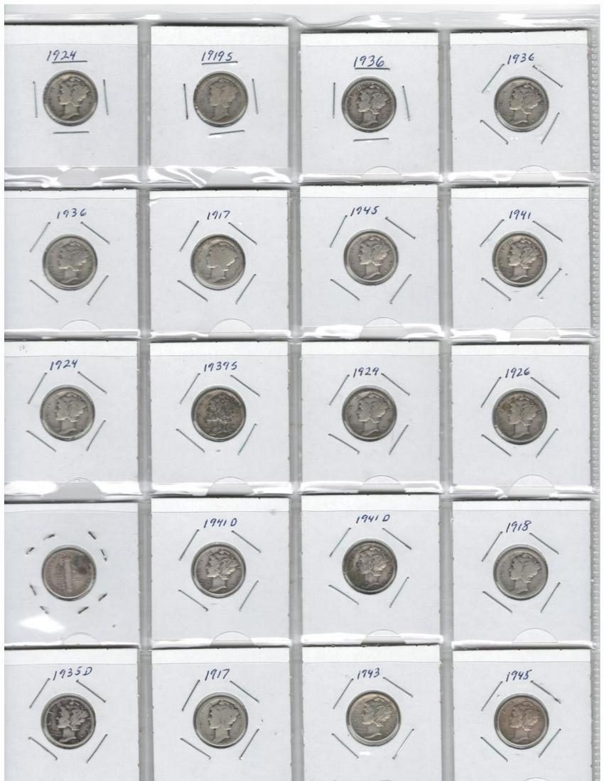 Lot of 20 Mercury Dimes - Silver Dimes (1 of 11)