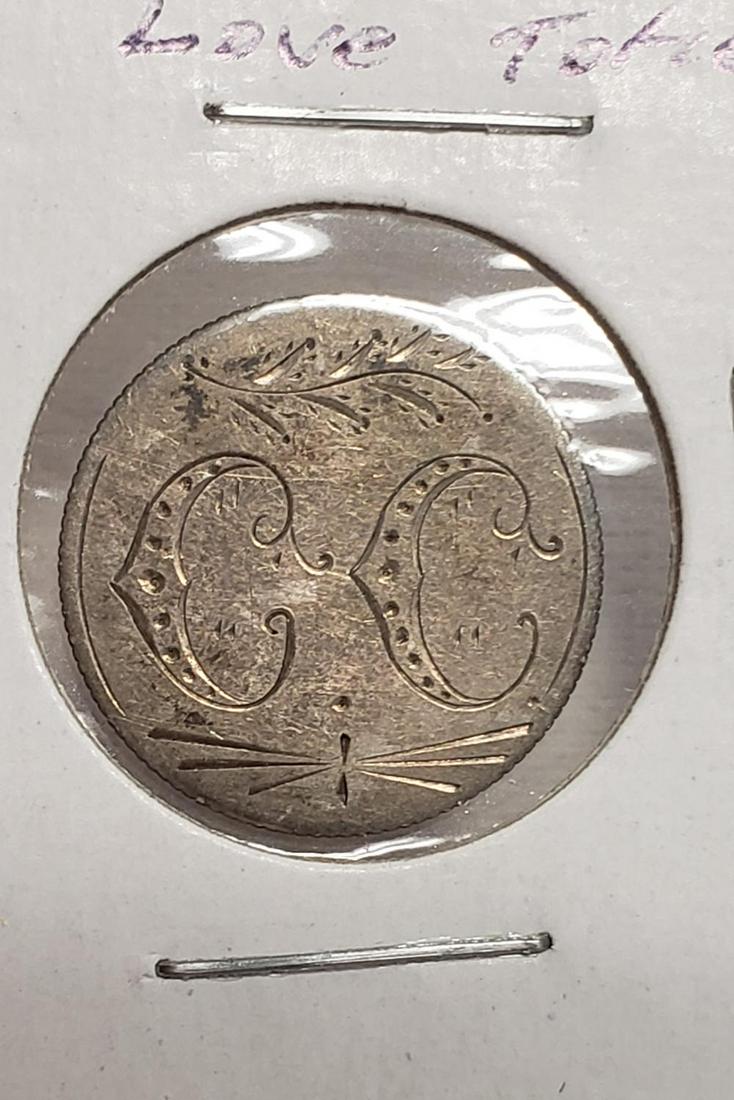 1875 Seated Liberty Dime Love Token (1 of 3)