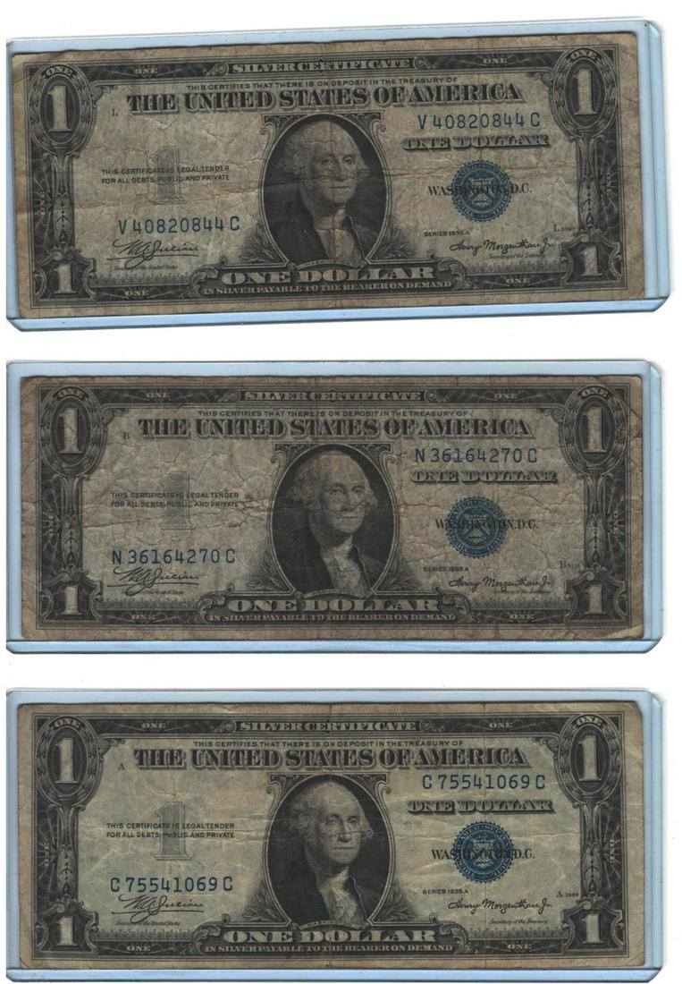 Lot of (6) Six 1935 $1 Silver Certificates (1 of 5)