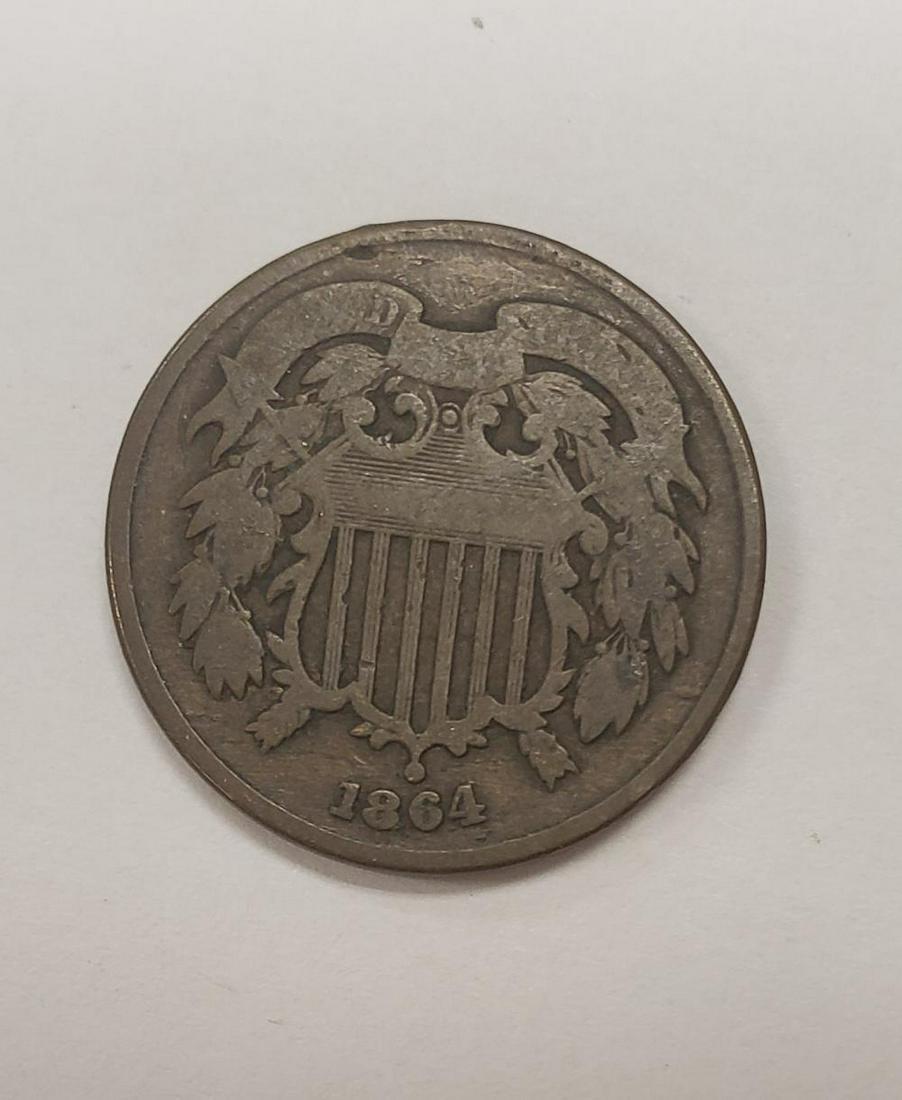 1864 Two Cent Piece 2c (1 of 3)