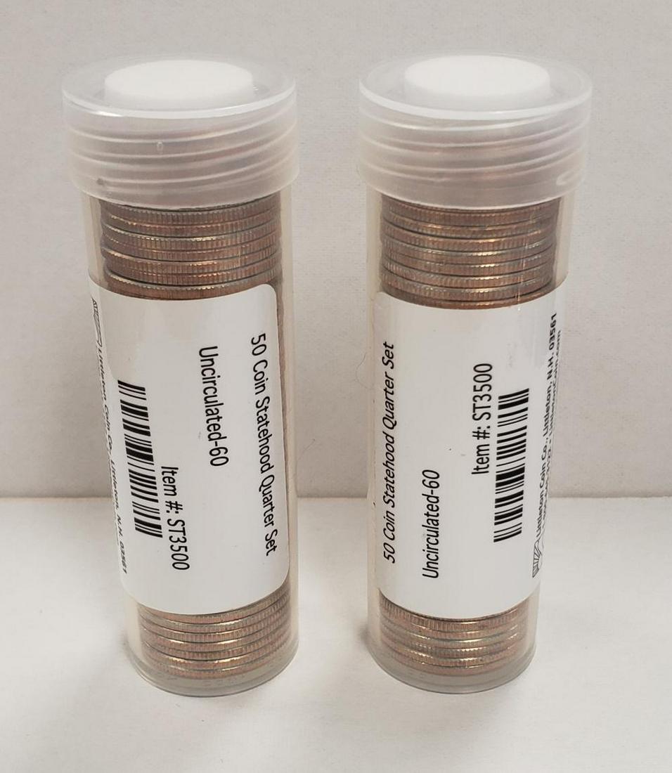 2 uncirculated 50 state quarter sets (1 of 3)
