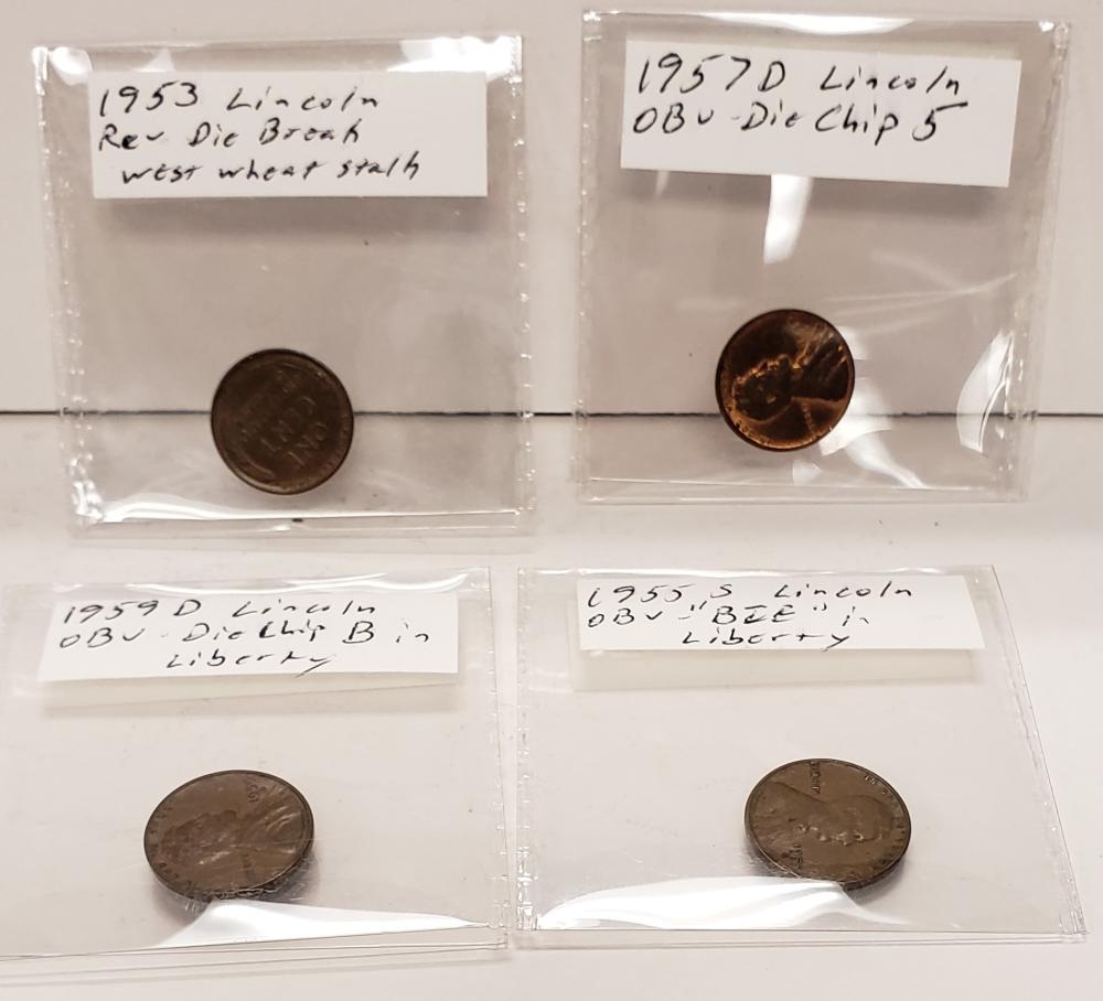 ERROR Coins 4 Lincoln Wheat Pennies (1 of 6)