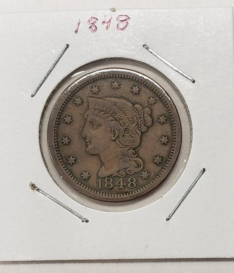 1848 Large Cent 1c One Penny (1 of 3)