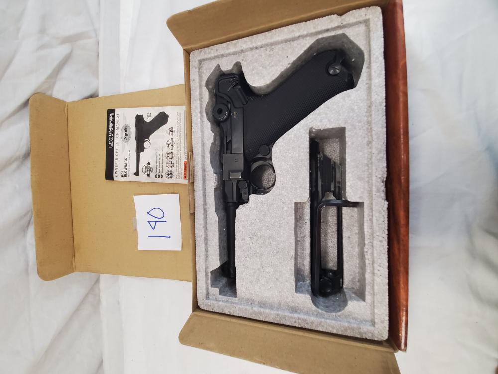 UMAREX Airgun german luger style: P.08 Blowback, CO2 powered, cal .177 (4.5mm) BB no FFL required