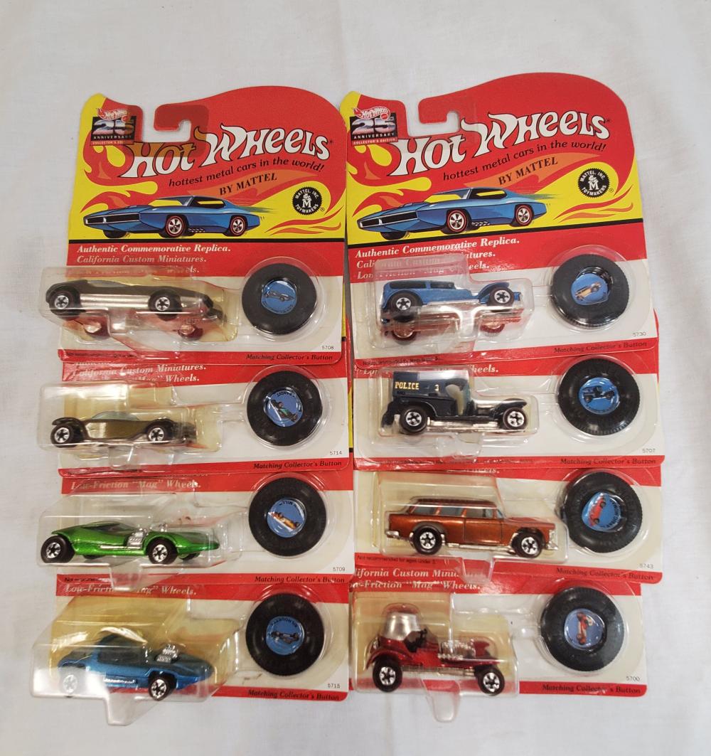 Hot wheels 25th Anniversary cars new old stock: all cars are mint on card and range from the 90's to the early 2000's
