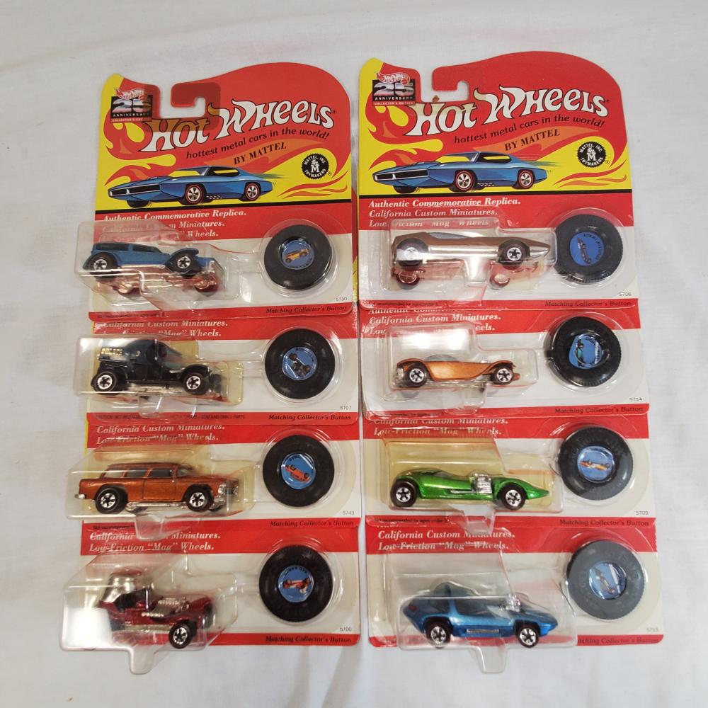 Hot wheels 25th Anniversary cars new old stock: all cars are mint on card and range from the 90's to the early 2000's