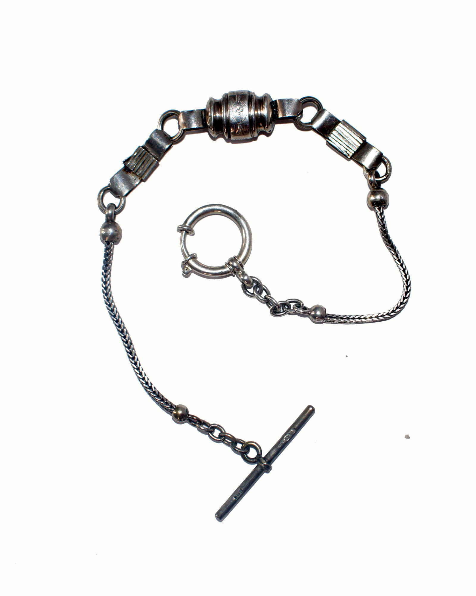 Russian Silver Pocket Watch Chain: Russian Silver chain, size L 11", weight 16 gram