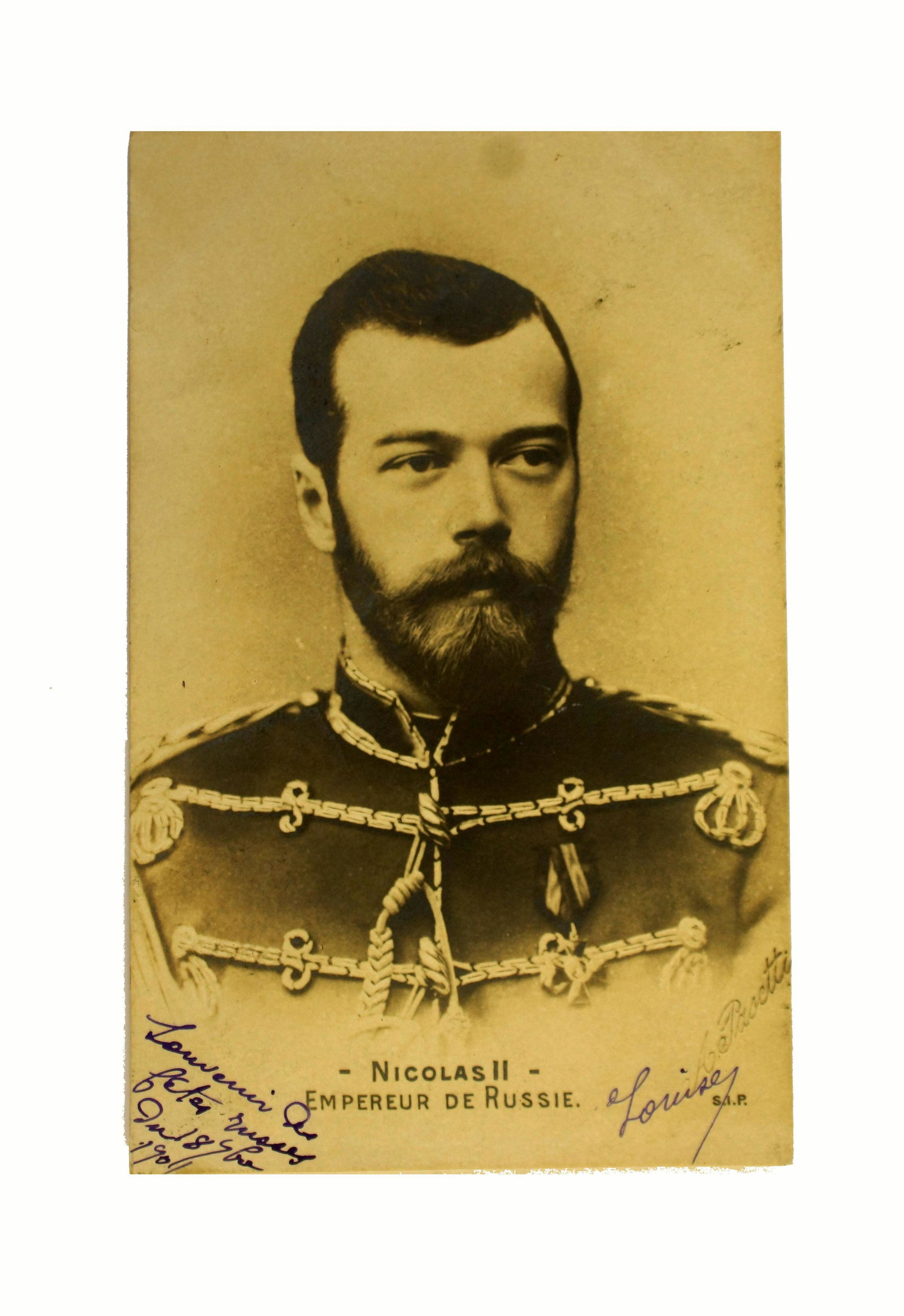 Antique Postcard Tsar Nicholas II: Antique Postcard Tsar Nicholas II Last Emperor of Russia, circa 1900's
