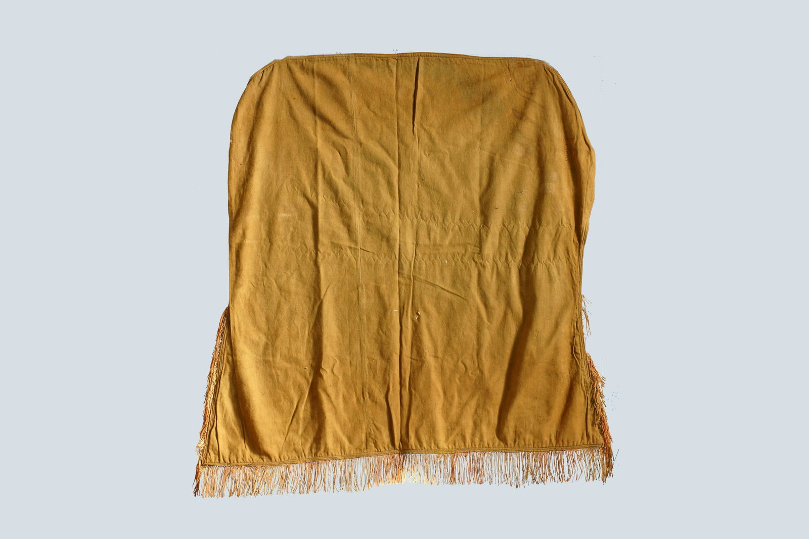 Antique Early 20th Century Canvas Saddle Cloth: Antique Early 20th Century Canvas Saddle Cloth with embroidery on the inner side. Has a stamp pointing to Asian origin, possibly India or Nepal. Size 36" x 33.25".