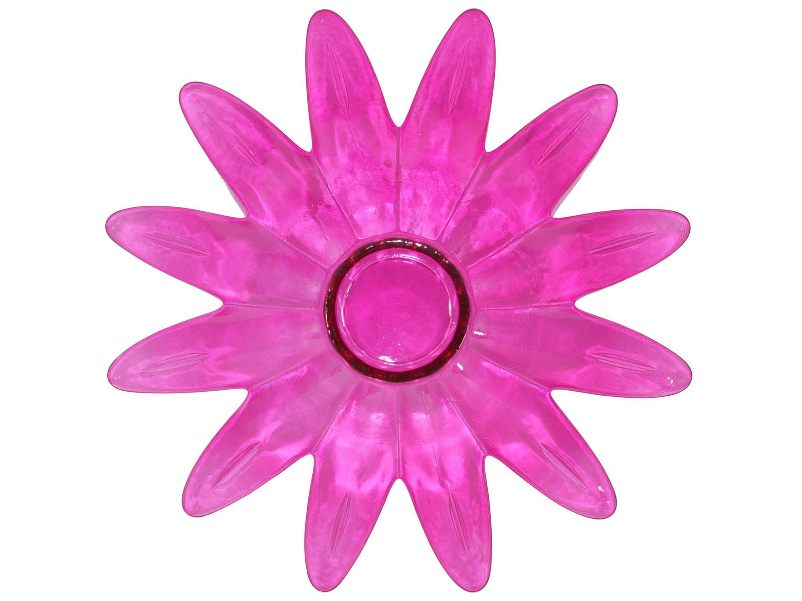 Daisy Flower Pink Art Glass Bowls. Set of Nine.: Daisy Flower Pink Art Glass Bowls. Set of Nine. Dimensions: D 12 in.