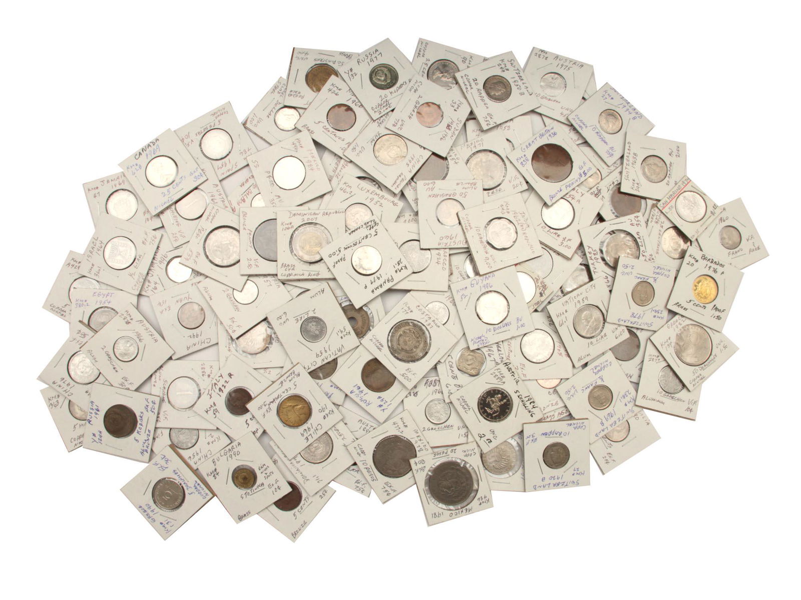 A LOT OF 100 WORLD COINS (1 of 1)