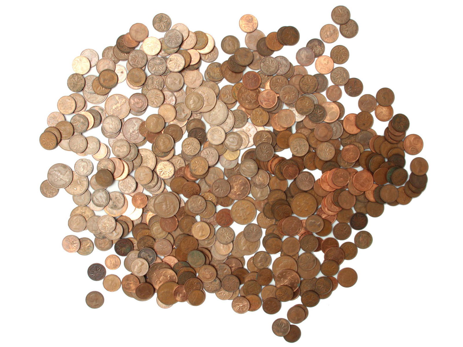 A LOT OF OVER TWO HUNDRED WORLD COINS (1 of 1)